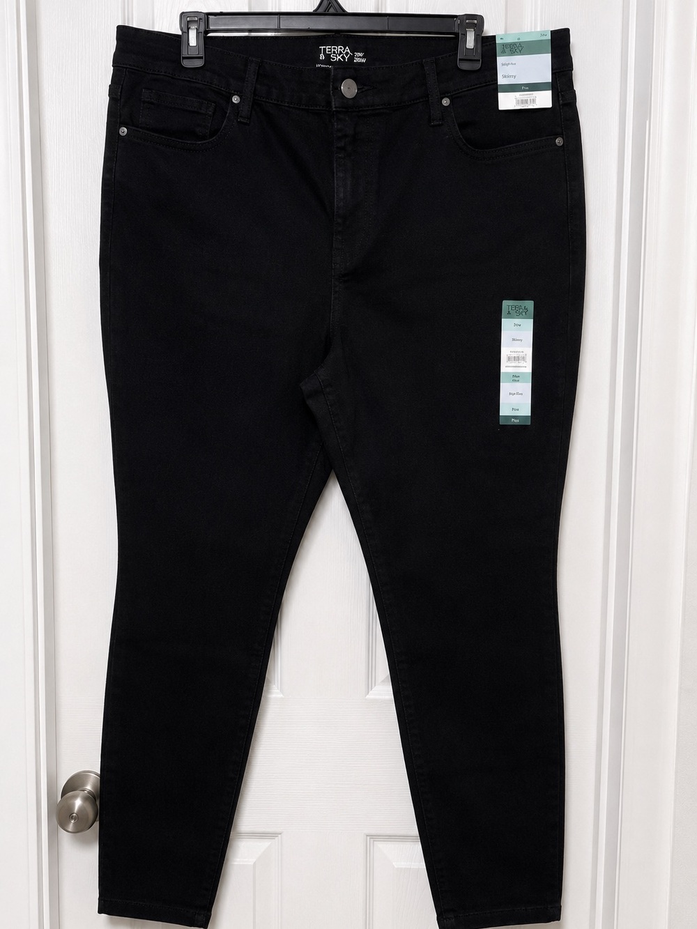 Women’s Black High Rise Skinny Jeans Plus Size 20W Stretch